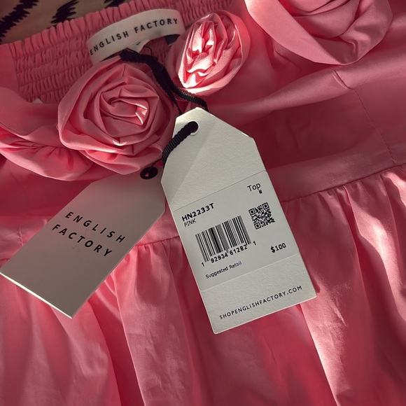 English Factory poplin corsage top, size M, new - Picture 8 of 8